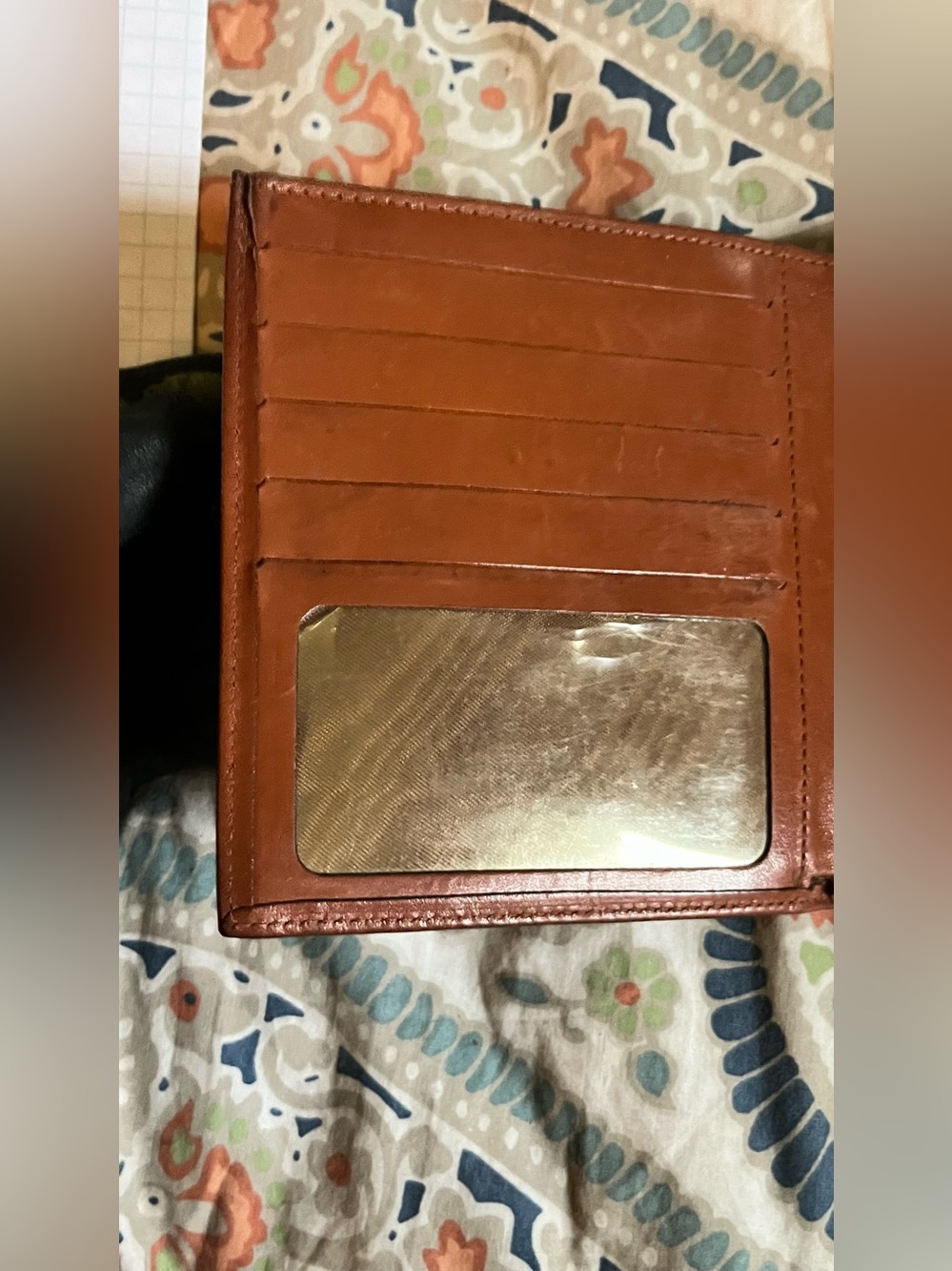 Dooney & Bourke vintage pebble grain brown/ tan all leather wallet - Picture 3 of 8